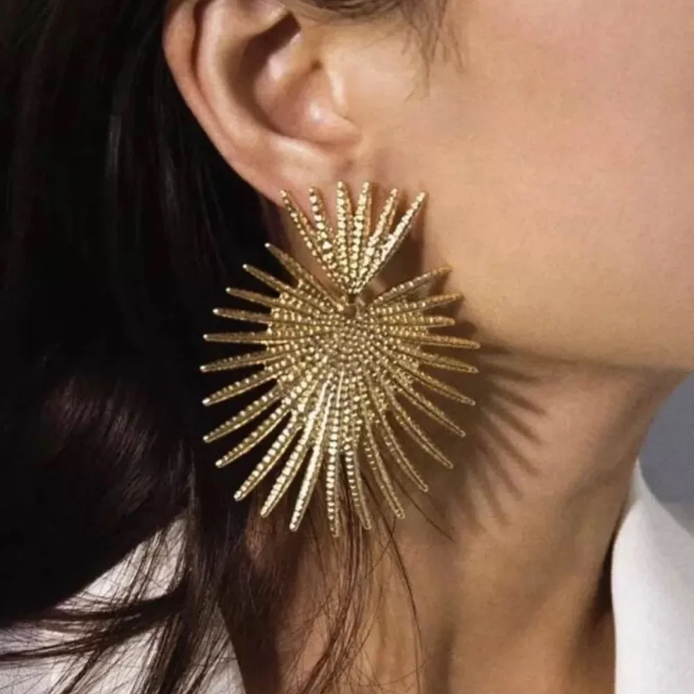 Gold Radiation earrings - Picture 4 of 8